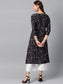 Anubhutee Women Black  Off-White Printed Kurta with Palazzos