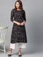 Anubhutee Women Black  Off-White Printed Kurta with Palazzos