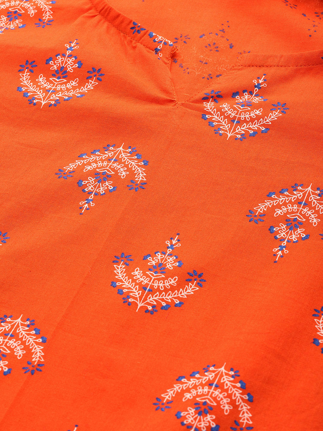 Anubhutee Women Orange  White Cotton Printed Night suit