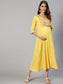 Anubhutee Yellow Ethnic Motifs Maternity A-Line Midi Dress