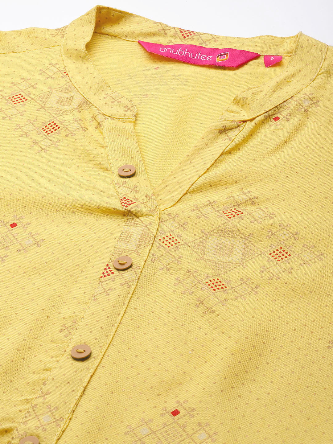 Women's Yellow Ethnic Motifs Printed Tunic