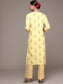 Women's Yellow Printed Kurta Set with Trousers