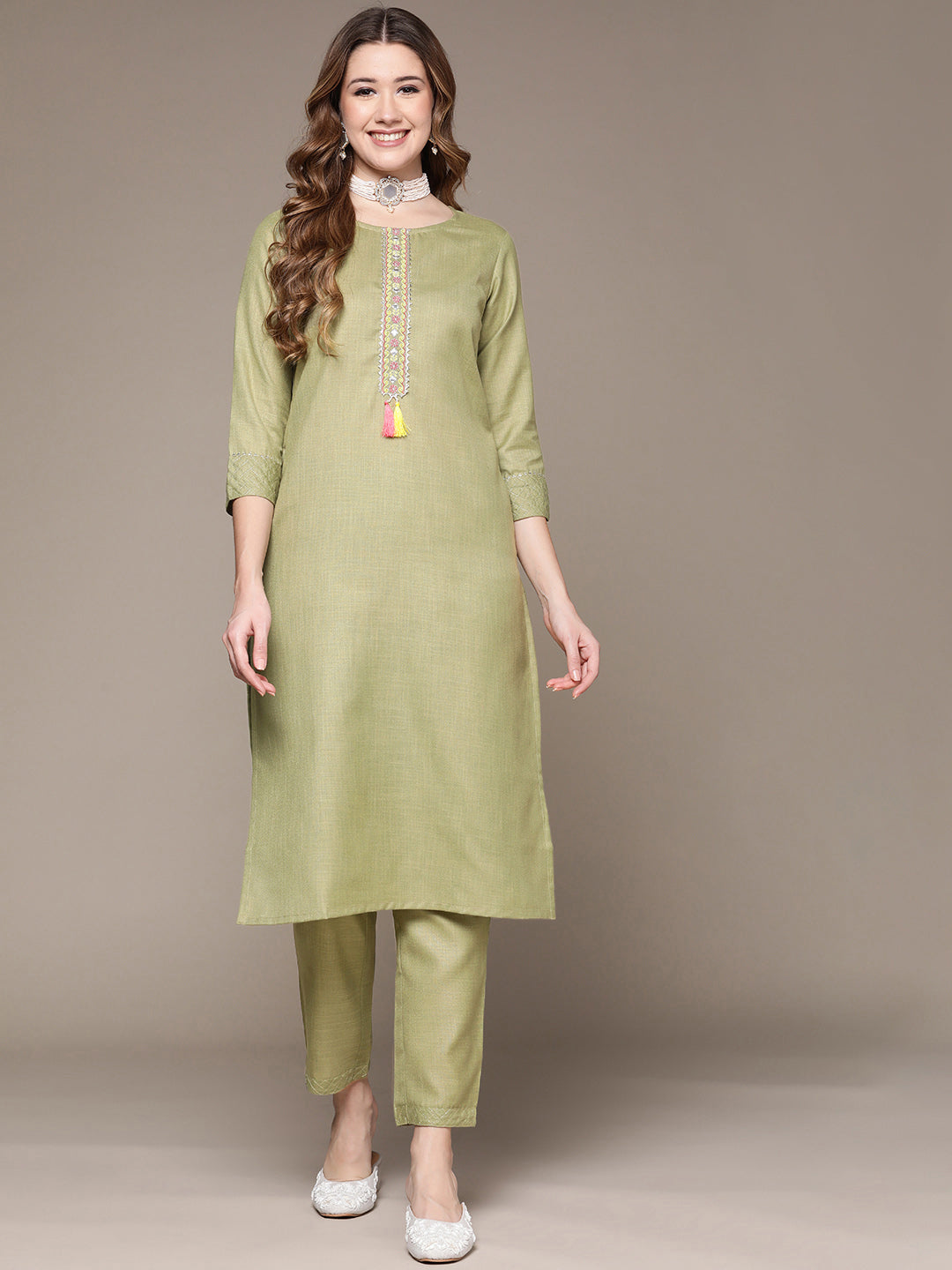 Leheriya Kurti Green in Pure Georgette - Rana's by Kshitija