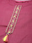 Anubhutee Women's Magenta Embroidered Kurta Set with Trousers