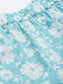 Women's's Cyan Floral Printed Pure Cotton Night Suit